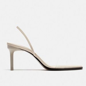 Zara clear sling back heels